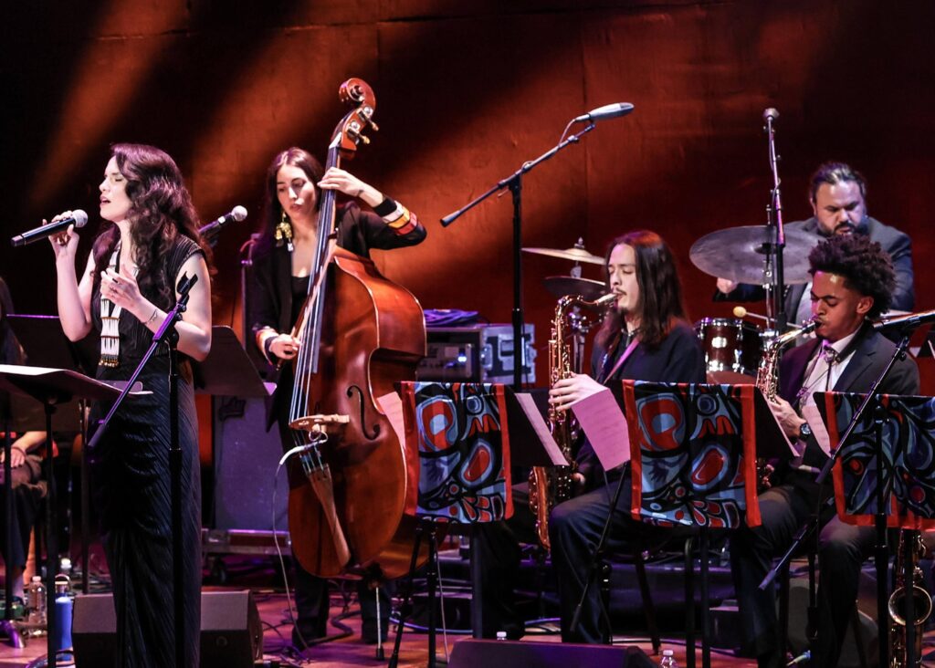 Visit https://fishercenter.bard.edu/events/julia-keefe-indigenous-big-band/